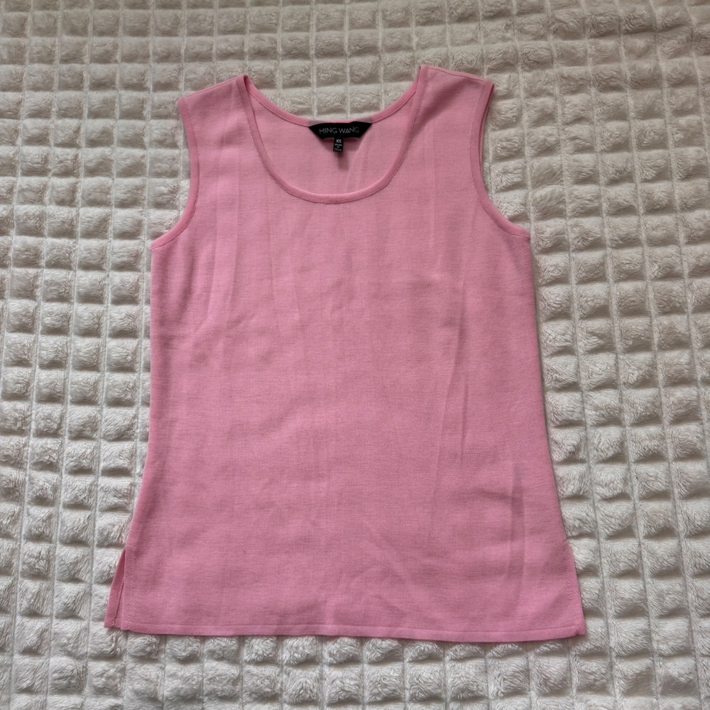 Ming Wang XS Pink Sleeveless Top Cami Camisole Shell